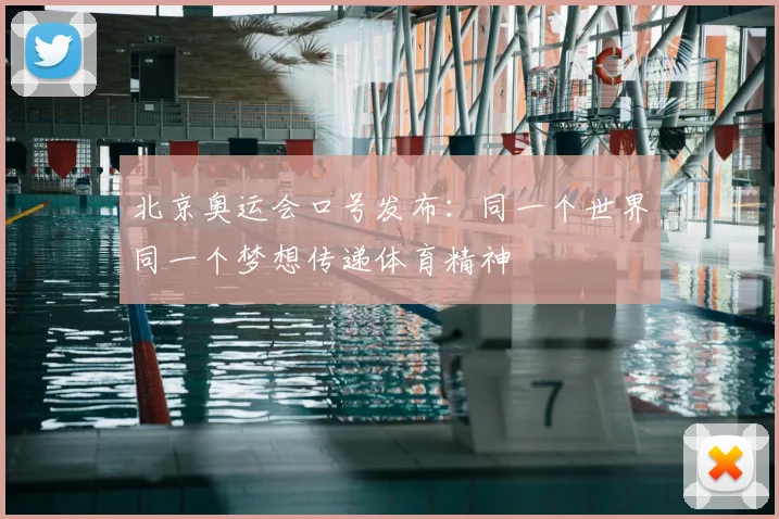 北京奥运会口号发布:同一个世界同一个梦想传递体育精神